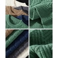 thumbnail image 3 of DOPI Oversized Knit Sweater Solid Vintage Pullover Sweater Unisex Woven Crewneck Knitted Tops Multicolored Autumn Sweater, 3 of 4