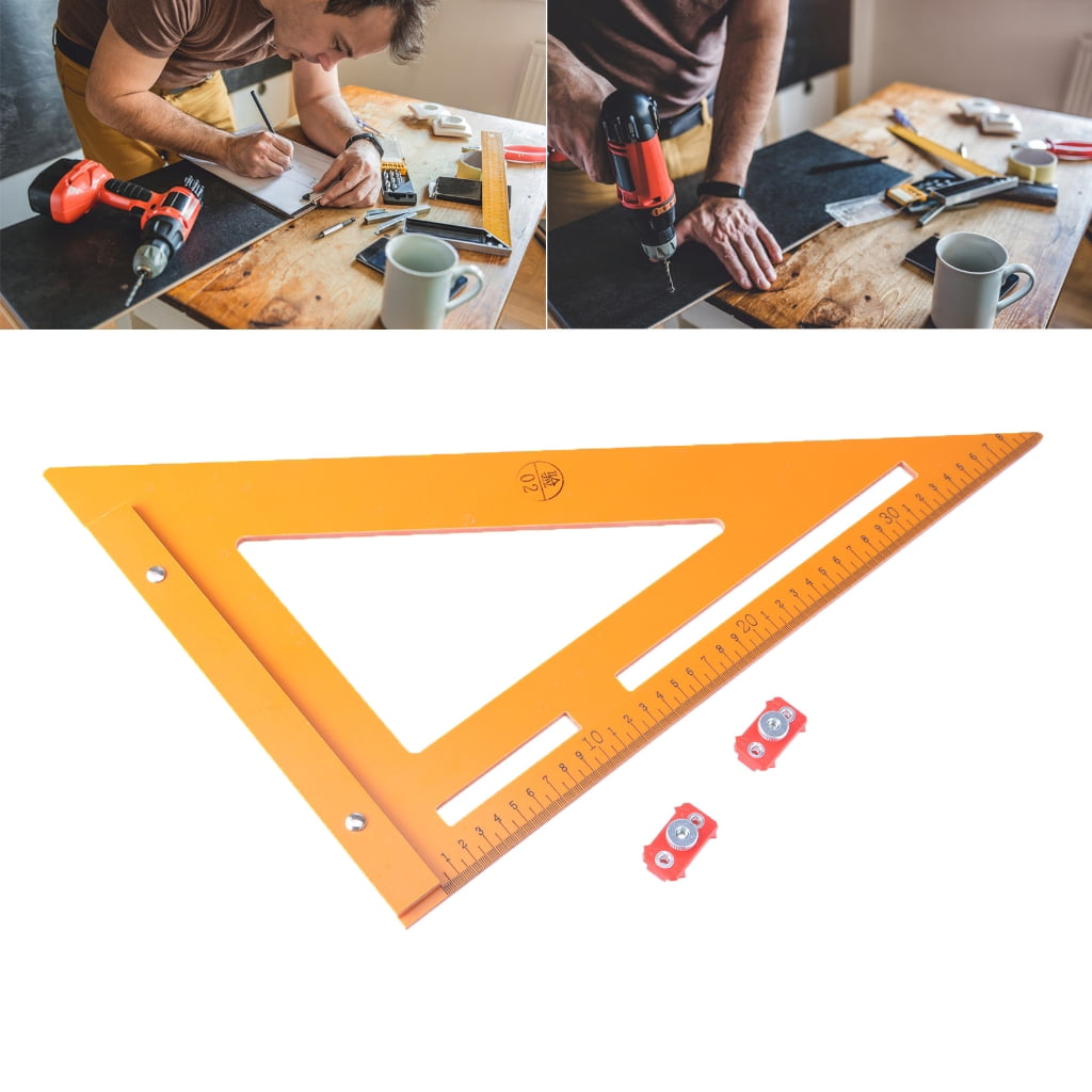 Woodworking Tool Ruler 3D Measuring Ruler Protractor Scribing Ruler Hole Positioning Marking Ruler
