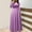 Pink, variant on Deal for Days Holiday Decor Ofreoo Women's Solid Colorful Long Dress Long Sleeve Round-Neck Long Dresses Womens Fall Fashion 2024