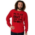 thumbnail image 5 of Flex But Like This Funny Gym Exercise Men's Long Sleeve Tee T Shirt Brisco Brands M, 5 of 6