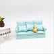 thumbnail image 2 of 1:12 Mini casa de muñecas sala de estar cocina decoración sofá con tres almohadas Wmkox8yii  fhajkh2358, 2 of 3