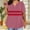 Wine, variant on Women's Loose V-Neck Short Sleeve Blouse Casual Tops
