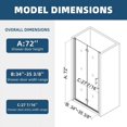 thumbnail image 7 of Universal Pivot Shower Door with 1/4" Tempered Safety Glass & Adjustable Threshold Fit (34-35 3/8") - Leak-Resistant Design & Durable Stainless Steel Construction, 7 of 7