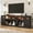 Black-95"tv stand, variant on ChVans 70.8" Farmhouse TV Stand for TVs up to 85" with LED Lights, 32" Tall Entertainment Center with Power Outlet & Sliding Barn Door, Farmhouse Media Console for Living Room, White-brown