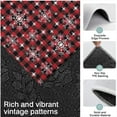 thumbnail image 3 of Red and Black Christmas Snowflake Pattern Kitchen Rugs Sets Of 3,Kitchen Runner Rugs Non Skid Washable,Decorative Kitchen Floor Mats for Kitchen,Sink,Laundry,17"x30"+ 17"x47" + 17"x59", 3 of 6
