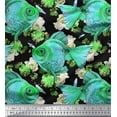 thumbnail image 1 of Soimoi Tissu en Rayonne Imprimé Poisson Océan pour Couture, Largeur 56 Pouces, 1 of 2