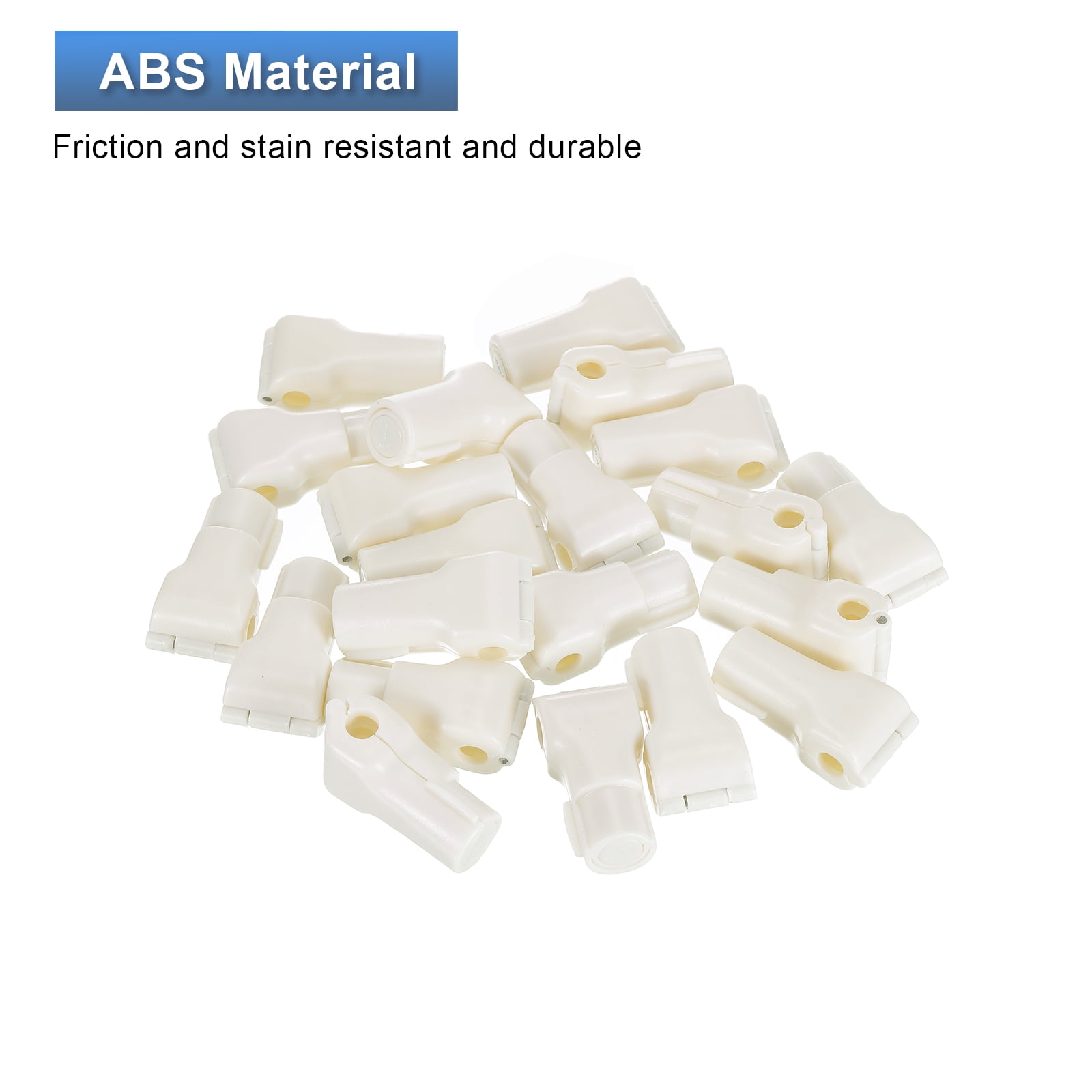 Uxcell 100pcs Peg Hook Locks Stop Locks, 6mm ABS Pegboard Display Hook Security Lock, Anti Sweep Theft Stop Locks for Retail Shop and Shopping Center Pegboard Display, White