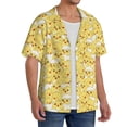 thumbnail image 2 of Fotbe Baby Chicks Camisa Estampada de Manga Corta para Hombre, Casual de Verano, Estilo Playero, Sin Arrugas-Small, 2 of 5