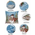thumbnail image 5 of Christmas Decorative Throw Pillow Covers 12x20 Inch Set of 2 Snowman Pillow Cases for Couch, Merry Christmas Tree Snowflake Blue Cushion Case for Living Room Bedroom Bed Car Chair, 5 of 8