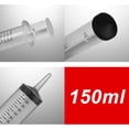 thumbnail image 4 of 2 Pack Large Syringes (150 ML), Large Plastic Garden Industrial Syringes for Scientific Labs, Measuring, Watering, Refilling, Filtration Multiple Uses,more size choice:100ML, 4 of 6