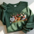 thumbnail image 2 of Christmas Chicken Embroidered Sweatshirt, Funny Farm Animal Embroidery Shirt, Merry Christmas Shirt, Merry And Bright Hoodie, Winter Gift, 2 of 5