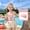 Style6-Pink girl swimsuits, variant on Mceream Girls Swimsuit Short Sleeve One Piece Quick Dry Surfing Swimwear Sports Coverage Beach Rash Guard Bathing Suit Zipper Front Swim Dress 2-11 Years