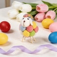 thumbnail image 5 of dajkiuy Easter Lamb Decor Sheep Ornament, Handmade Colorful Easter Tabletop Decor, Spring Home Decoration, Cute Lint Easter Figurine for Home Shelf, Easter Gift for Spring Home Decor, 5 of 6