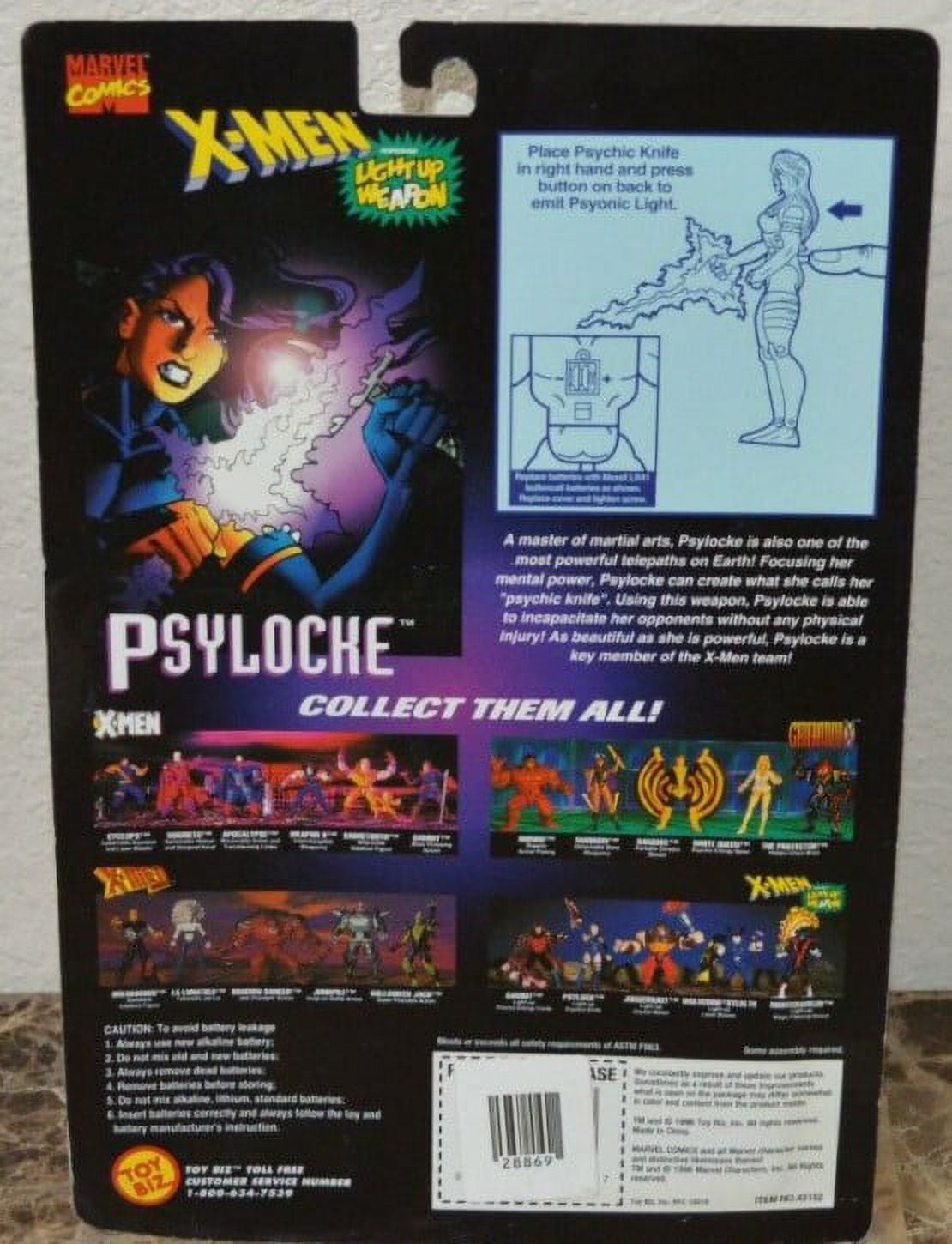 Marvel Comics X-Men Classic Light Up Weapon Psylocke (1997