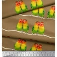 thumbnail image 3 of Soimoi Modal Satin Fabric Branch & Colorful Parrot Bird Decor Fabric Printed Yard 42 Inch Wide, 3 of 3