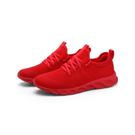 

Frontwalk Unisex Sneakers Lace Up Fashion Sneaker Flat Casual Shoe Outdoor Non Slip Sport Shoes Women Red 7