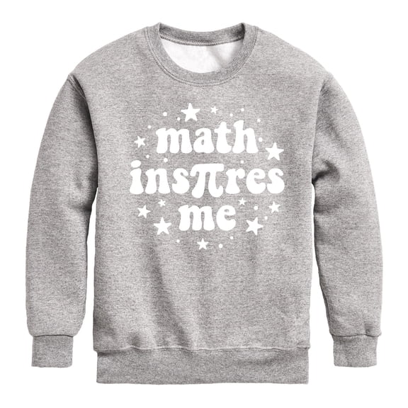 Instant Message - Math Inspires Me - Toddler And Youth Crewneck Fleece Sweatshirt