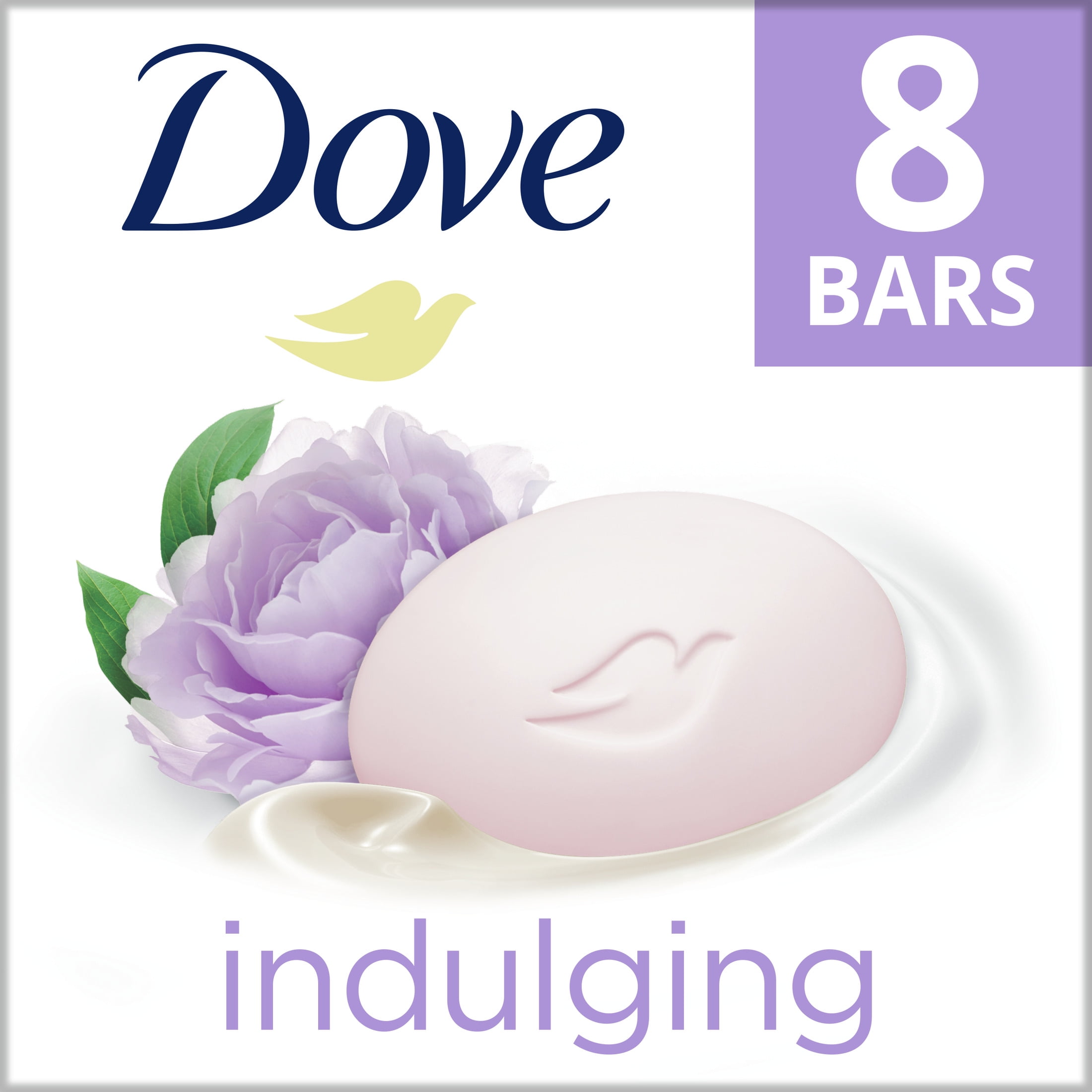 Dove Indulging Sweet Cream and Peony Moisturizing Bar Soap 3.75 oz 8 Bars