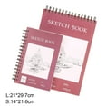 thumbnail image 4 of YAOMOBB No Bleeding Paper Sketchbook Hardcover Sketch Book Spiral Wire Bound Thick Artist Art Student Sketching Drawing Writing No Bleed Acid Free 100 Sheets, 4 of 5