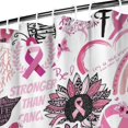 thumbnail image 3 of Pink Breast Cancer Shower Curtain 72"x72" ,Bathroom Decorative Shower Curtains Set with 12 Hooks,Modern Waterproof Washable Shower Curtain, 3 of 6