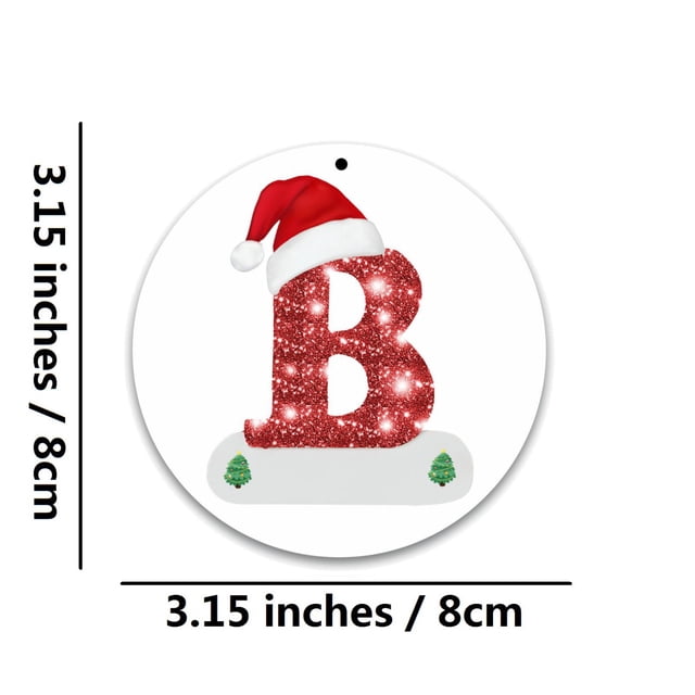 CEHVOM Christmas Alphabet Decorations Personalized For Gift Christmas Tree Hanging Ornament DIY Creative Decorations Clearance