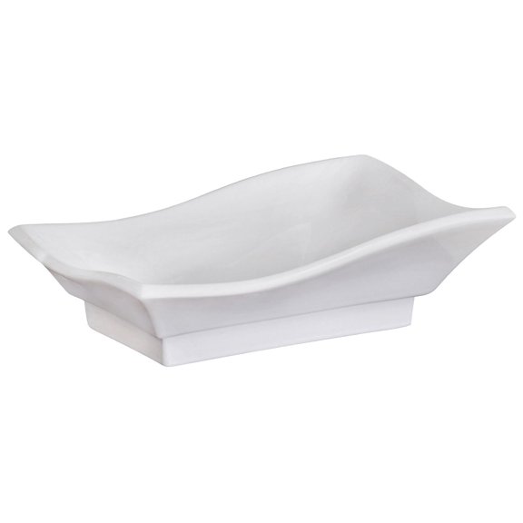 American Imaginations 19.25-in. W Above Counter White Bathroom Vessel Sink For 1 Hole Center Drilling AI-591