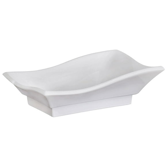 American Imaginations 19.25-in. W Above Counter White Bathroom Vessel Sink For 1 Hole Center Drilling AI-591