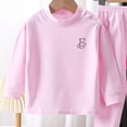 thumbnail image 5 of 6-12 Months Girls Long Sleeve Pajama Set Toddler Girls Little Girls Fall Clothes Toddler Outfit Girl Sweatshirt Shirt Pants Winter Outfit Toddler Girl Outfit For 1t 2t 3t 4t 5t 6t,Light Pink, 5 of 5
