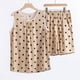 thumbnail image 2 of Conjunto de Ropa de Salón para Mujeres Estilo Impreso Cuello de Tripulación sin Mangas Y Pantalones Cortos, Conjunto de 2 Piezas para Diario, Casual Y Fiesta, 2 of 3