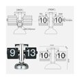 thumbnail image 3 of Small Scale Table Clock Retro Flip Over Clock Stainless Steel Flip Internal Gear Operated Quartz Clock Black/White, 3 of 7