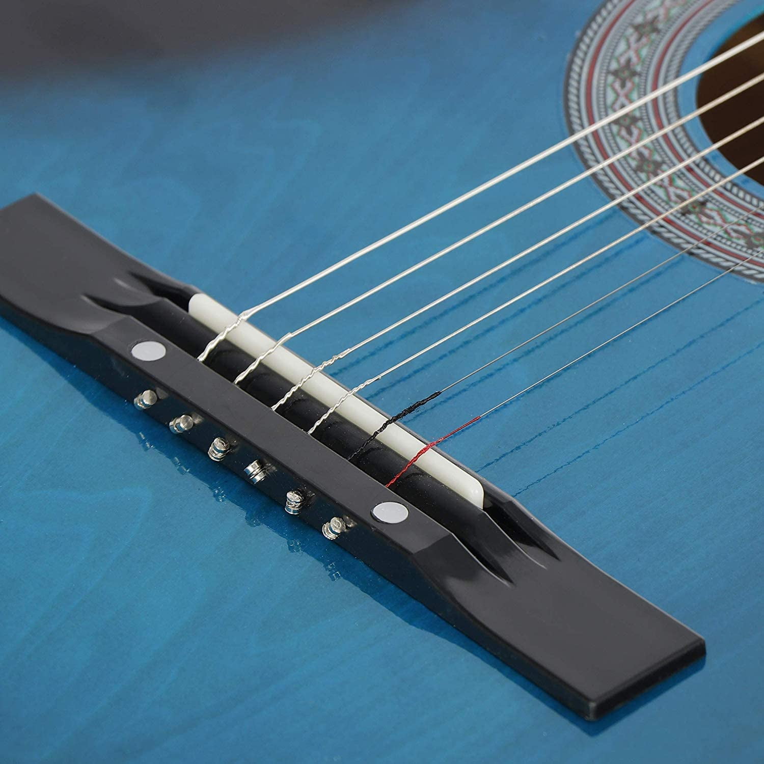 ANHXN  Acoustic Guitar w/Gig Bag Strap Pitch Pipe Extra Strings Set Pick for Kids Beginners Starter Youths Students Right-handed