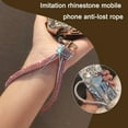 thumbnail image 3 of Mobile Phone Lanyard Wrist Chain Luxury Rhinestone Hanging Chain High-end Short, 3 of 7