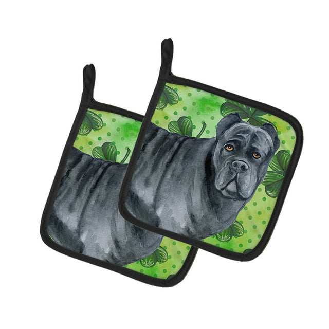 Carolines Treasures BB9868PTHD Canne Corso St.Patricks Paire de Porte-Pot