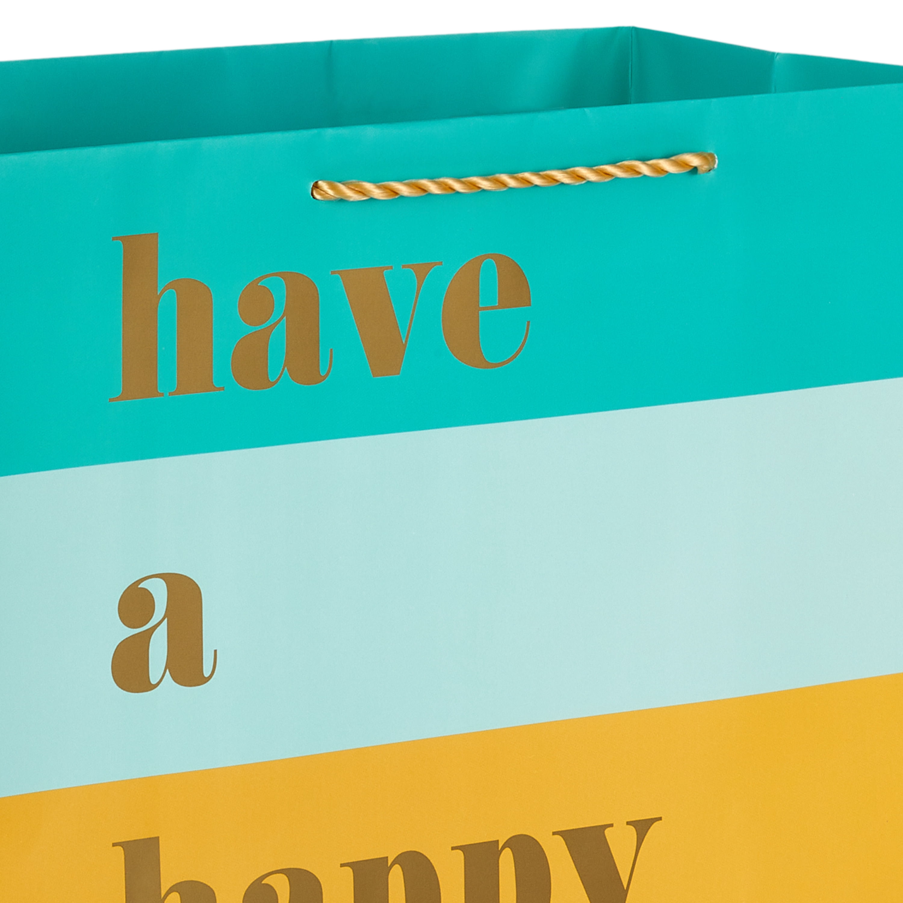 Hallmark Large Gift Bag (Multicolor Stripes Happy Happy Birthday)