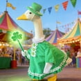 thumbnail image 5 of YingYouFu Patricks Day Porch Goose Outfit Goose Costume for 11.81 inch High Cement or Plastic Geese Costume for Yard Lawn Outdoor Garden Patio Statue Leprechaun Dress Holiday Decor, 5 of 7