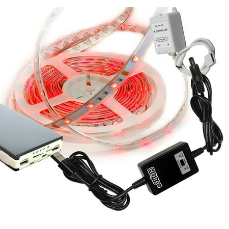 Pj557d Replacement Lamp Module - HQRP 5V USB to DC 9V 12V Step-Up Module Converter Cable for Led Lights Strips 5m 10m 150pcs 300pcs 5050 SMD Led Lamp; 3528 5050 SMD LED Lamp Light Strip Charger AC Adapter + HQRP Coaster