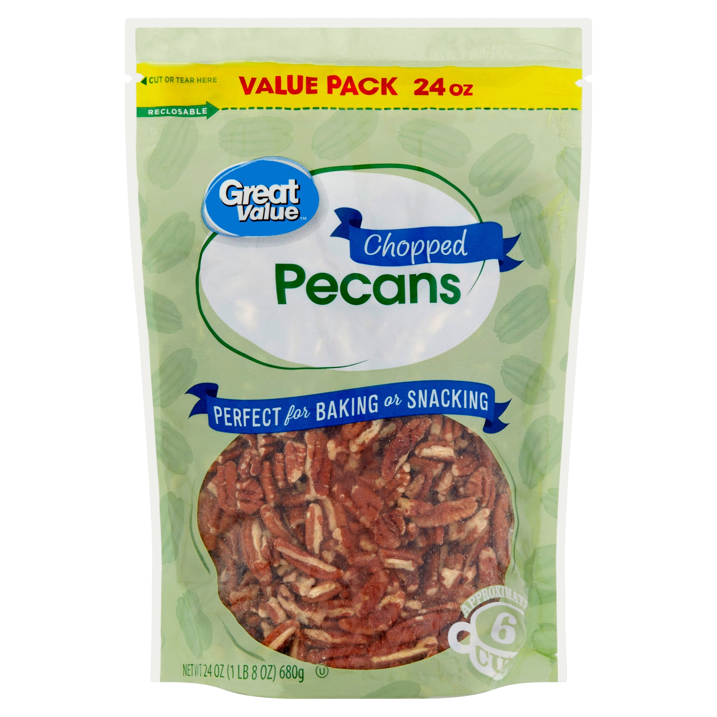 Great Value Chopped Pecans 24 oz Bag