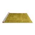 thumbnail image 2 of Ahgly Company Machine Washable Indoor Square Persian Yellow Traditional Area Rugs, 4' Square, 2 of 4