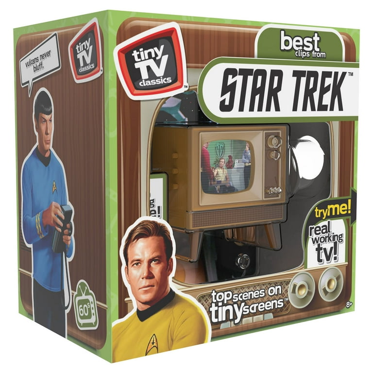 Tiny TV Classics Collectible TV with RealWorking Remote ,Star Trek