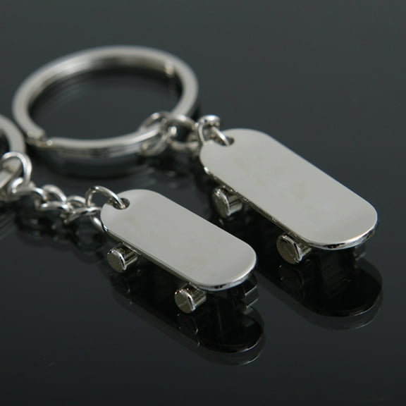 Naierhg 2 PcsMini Skateboard Couple Keychain Bag Pouch Key Ring Decoration Gift