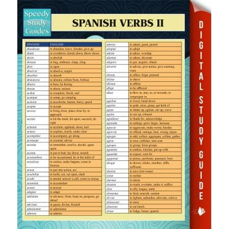 Spanish Verbs II (Speedy Language Study Guides) - (Best Way To Study Spanish Verbs)