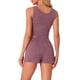thumbnail image 3 of INSPIRE CHIC Conjunto de Pijamas de Dos Piezas para Mujeres, Top de Tirantes de Punto Acanalado con Pantalones Cortos, Color Rojo, 3 of 5