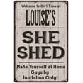 thumbnail image 1 of LOUISE'S She Shed Sign Lady Cave Gift 8 x 12 Matte Finish Metal 108120082086, 1 of 1
