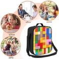 thumbnail image 5 of Picia Colorful Plastic Blocks Pattern Lunch box Lunch bag for men women Large capacity Lunchbox Reusable Lunch bags Insulated Lunch bag Lunch box cooler, 5 of 9
