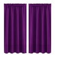 thumbnail image 1 of Cortinas ajkijo para aislamiento térmico y ahorro de energía, de seda negra con borde Ama, estilo escandinavo, ideales para dormitorio y cocina, en tonos morados oscuros., 1 of 3