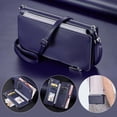 thumbnail image 5 of Compatible with iPhone 16 Case Wallet with Card Holder for Women Men, PU Leather Magnetic Snap Flip Zipper Wrist Strap and Crossbody Strap Stand Phone Case for iPhone 16, Darkblue, 5 of 10