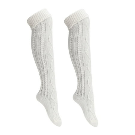 

Zzwxwb Socks For Women&Men Women S Cable Knit Long Boot Stocking Socks Knee High Winter Leg Warmers White