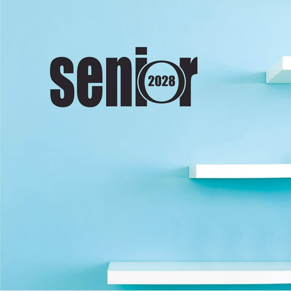 Senior 2028 Vinyl Design Wall Decal Decoration | Graduation Favor Home Decor Art DIY Removable Adhesive Sticker 10" x 20"