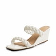 thumbnail image 1 of Sandalias de Cuña DREAM PAIRS con Tiras Trenzadas y Punta Cuadrada 6 cm, 1 of 5