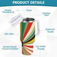 thumbnail image 2 of Yayeee 30oz Stainless Steel Tumbler with Straw and Handle Double-Wall Insulated Travel Water Bottle, Colorful Cat, 2 of 8
